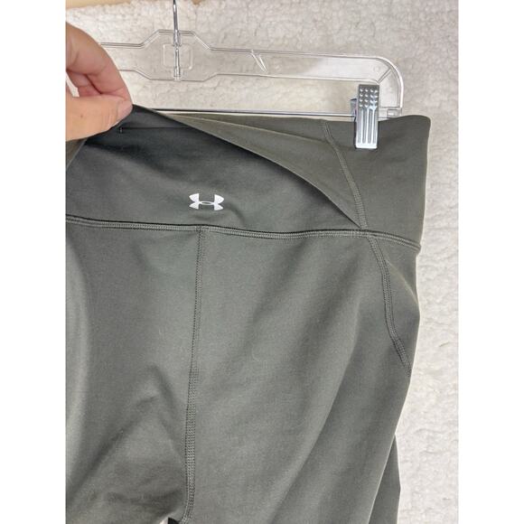 Under Armour Leggings Full Length Dark Army Olive Green Womens Size Small - Picture 4 of 9